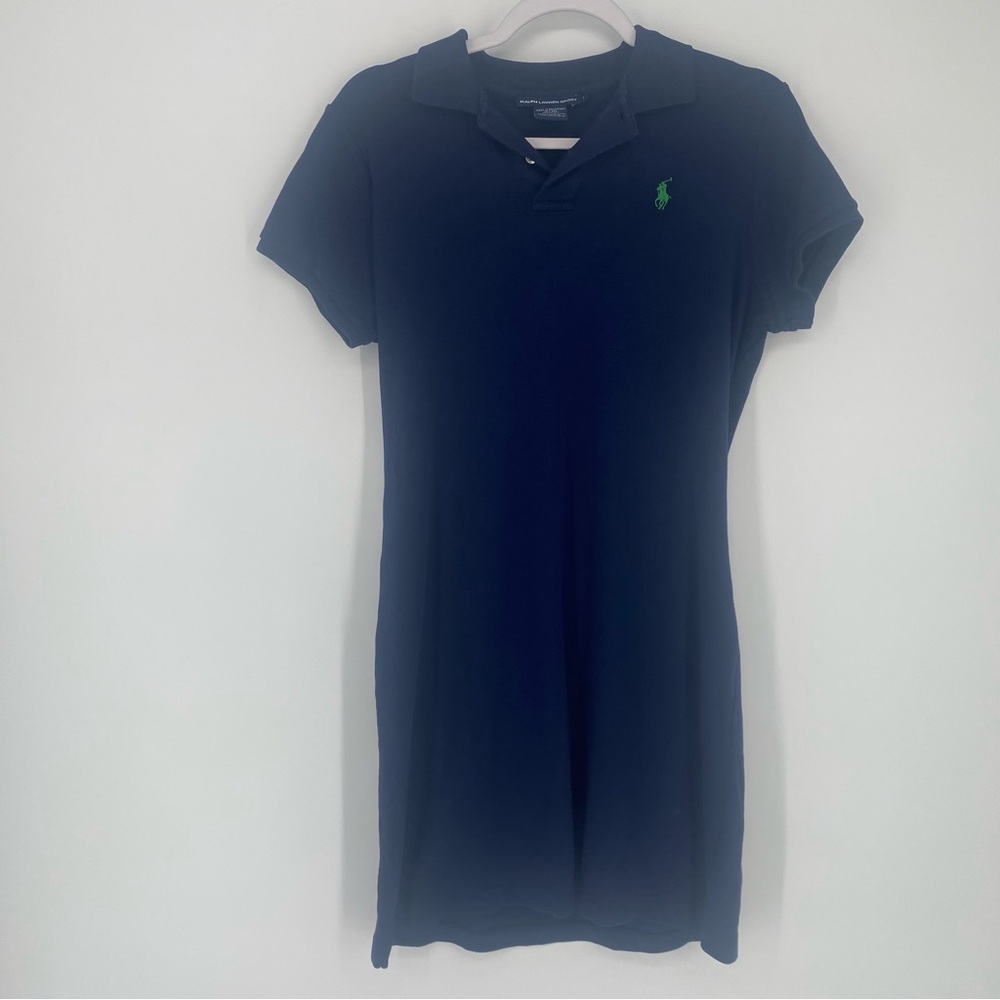 Ralph Lauren Sport Navy Blue Polo Shirt Dress Size Large